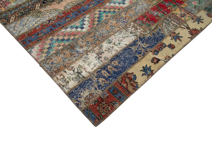 8x10 Multicolor Modern Patchwork Rug - 29651