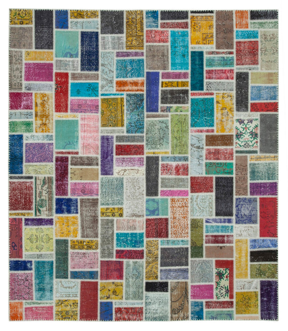 8x10 Multicolor Modern Patchwork Rug - 29653