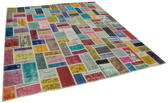 8x10 Multicolor Modern Patchwork Rug - 29653