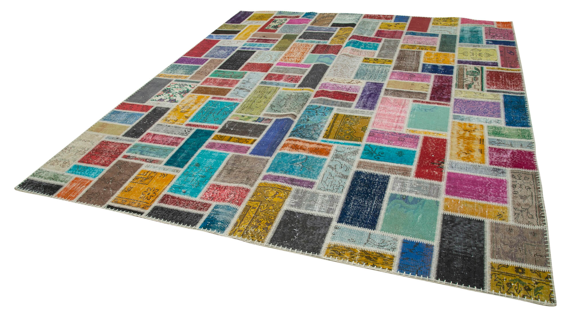 8x10 Multicolor Modern Patchwork Rug - 29653