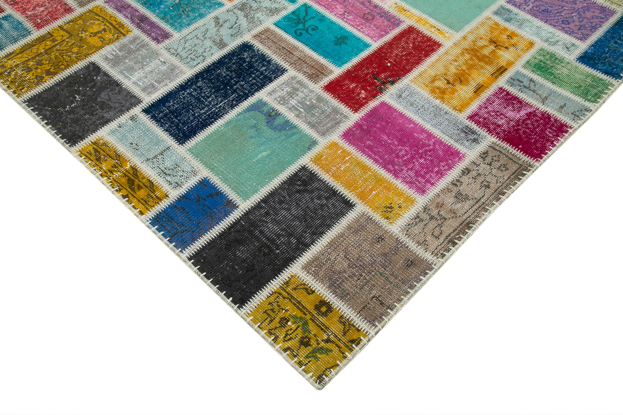 8x10 Multicolor Modern Patchwork Rug - 29653