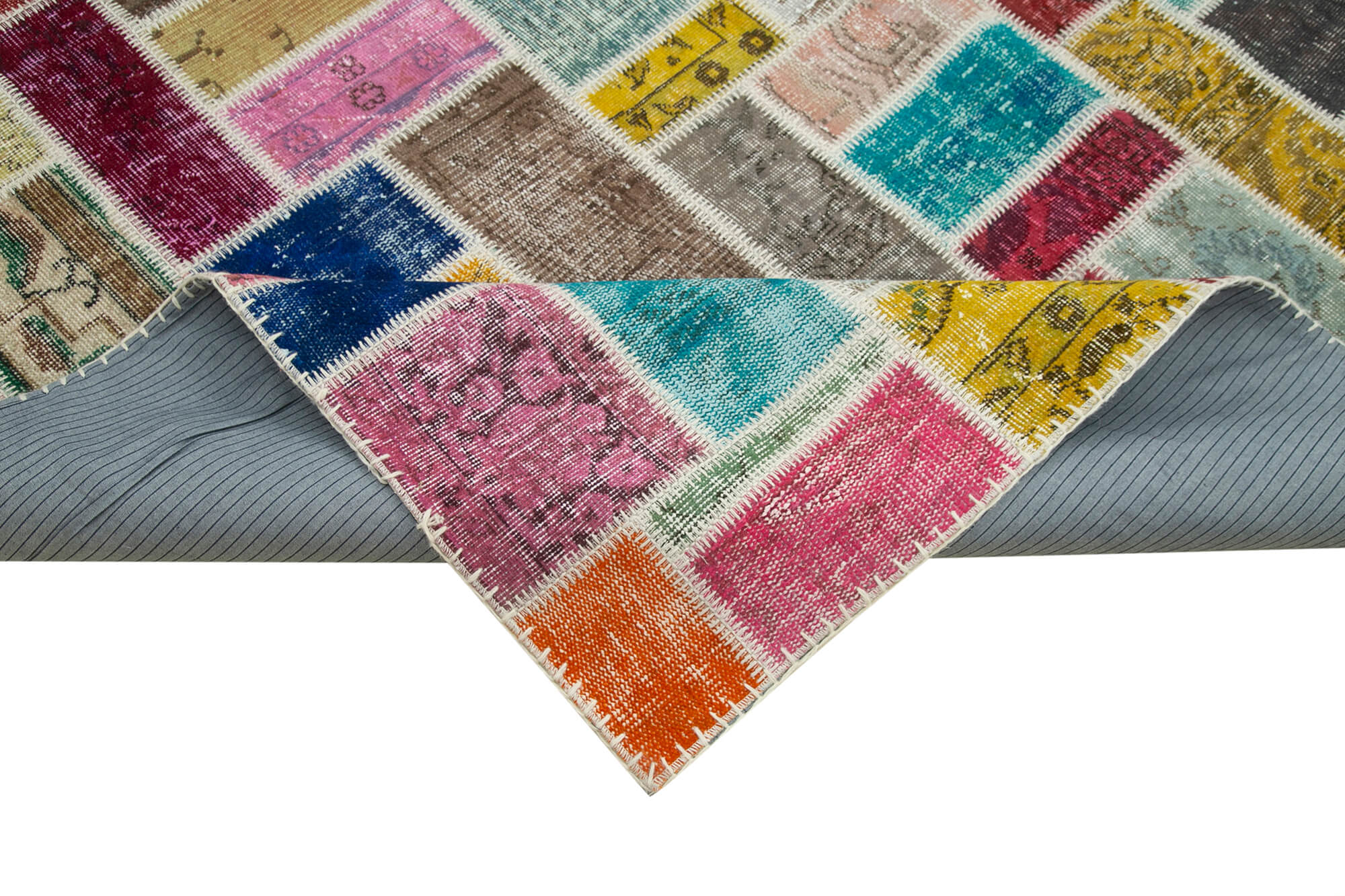 8x10 Multicolor Modern Patchwork Rug - 29653