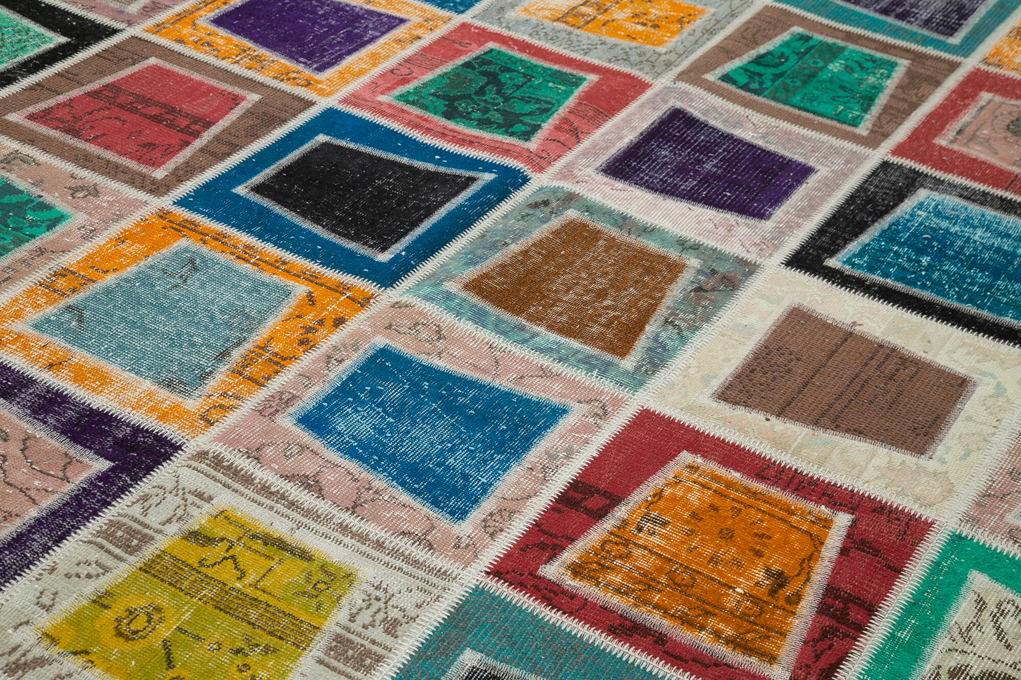 8x10 Multicolor Modern Patchwork Rug - 29654