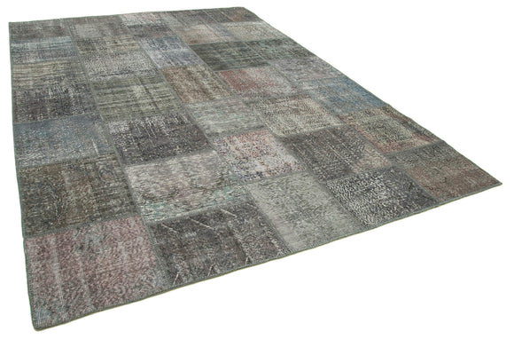 8x11 Grey Patchwork Rug- 29673