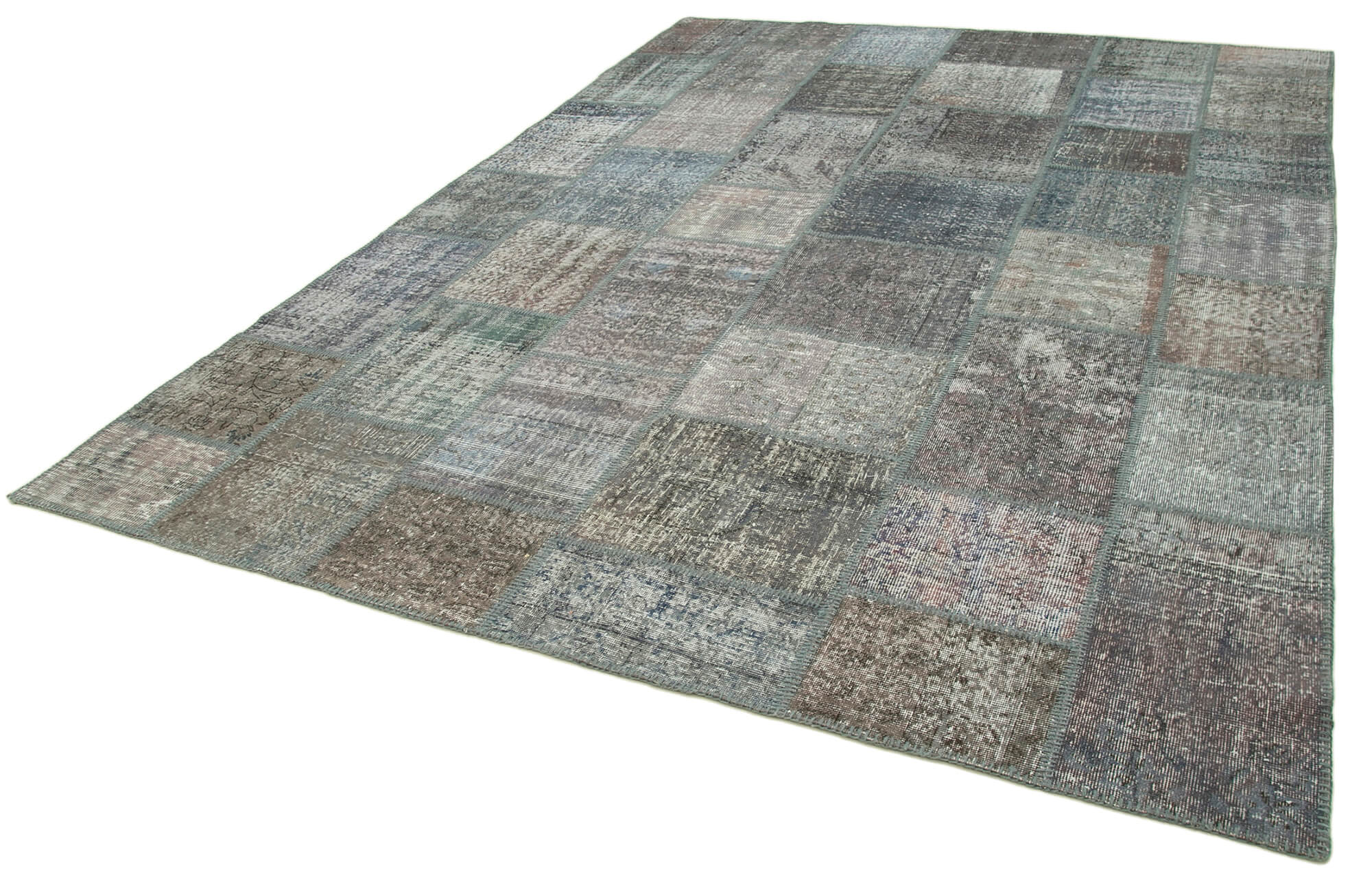 8x11 Grey Patchwork Rug- 29678
