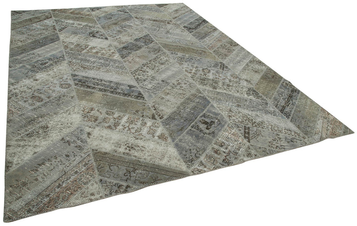 9x12 Grey Modern Patchwork Rug - 29682