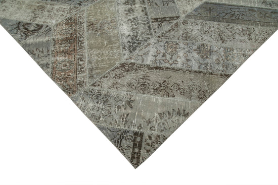 9x12 Grey Modern Patchwork Rug - 29682