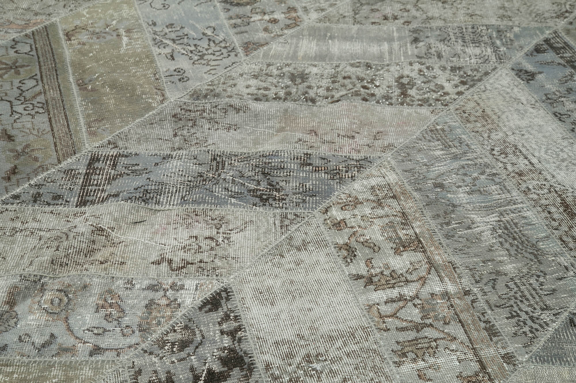 9x12 Grey Modern Patchwork Rug - 29682