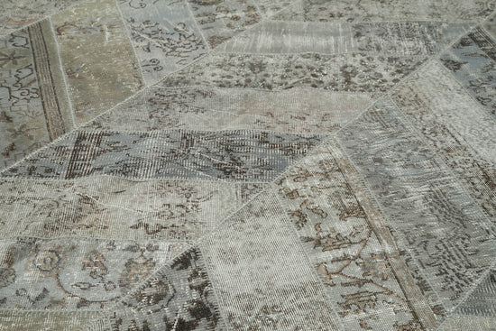 9x12 Grey Modern Patchwork Rug - 29682