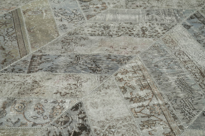 9x12 Grey Modern Patchwork Rug - 29682