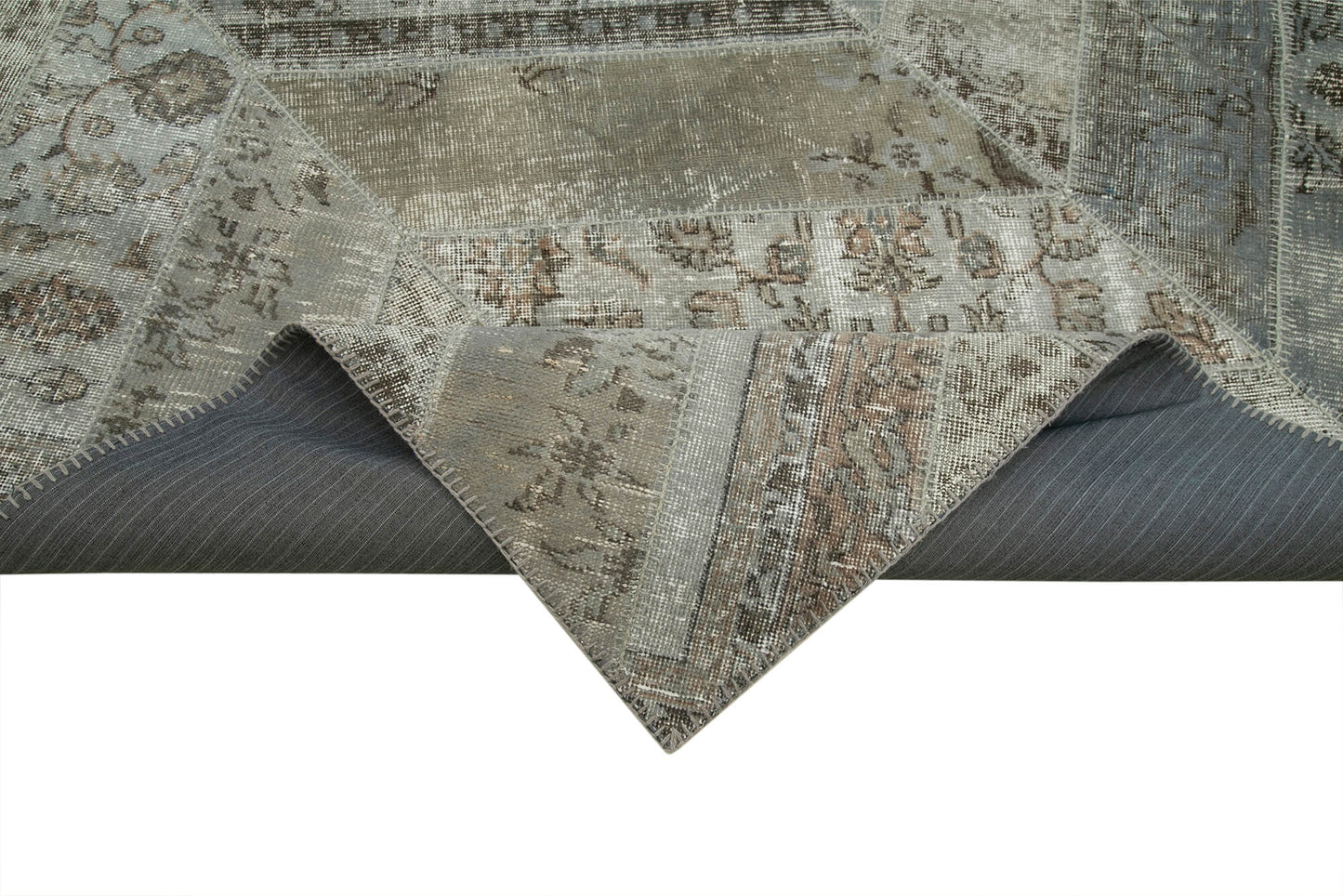 9x12 Grey Modern Patchwork Rug - 29682