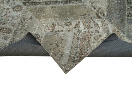9x12 Grey Modern Patchwork Rug - 29682