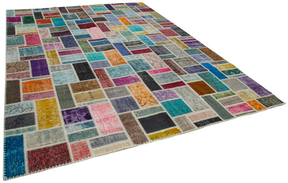 9x12 Multicolor Modern Patchwork Rug - 29683