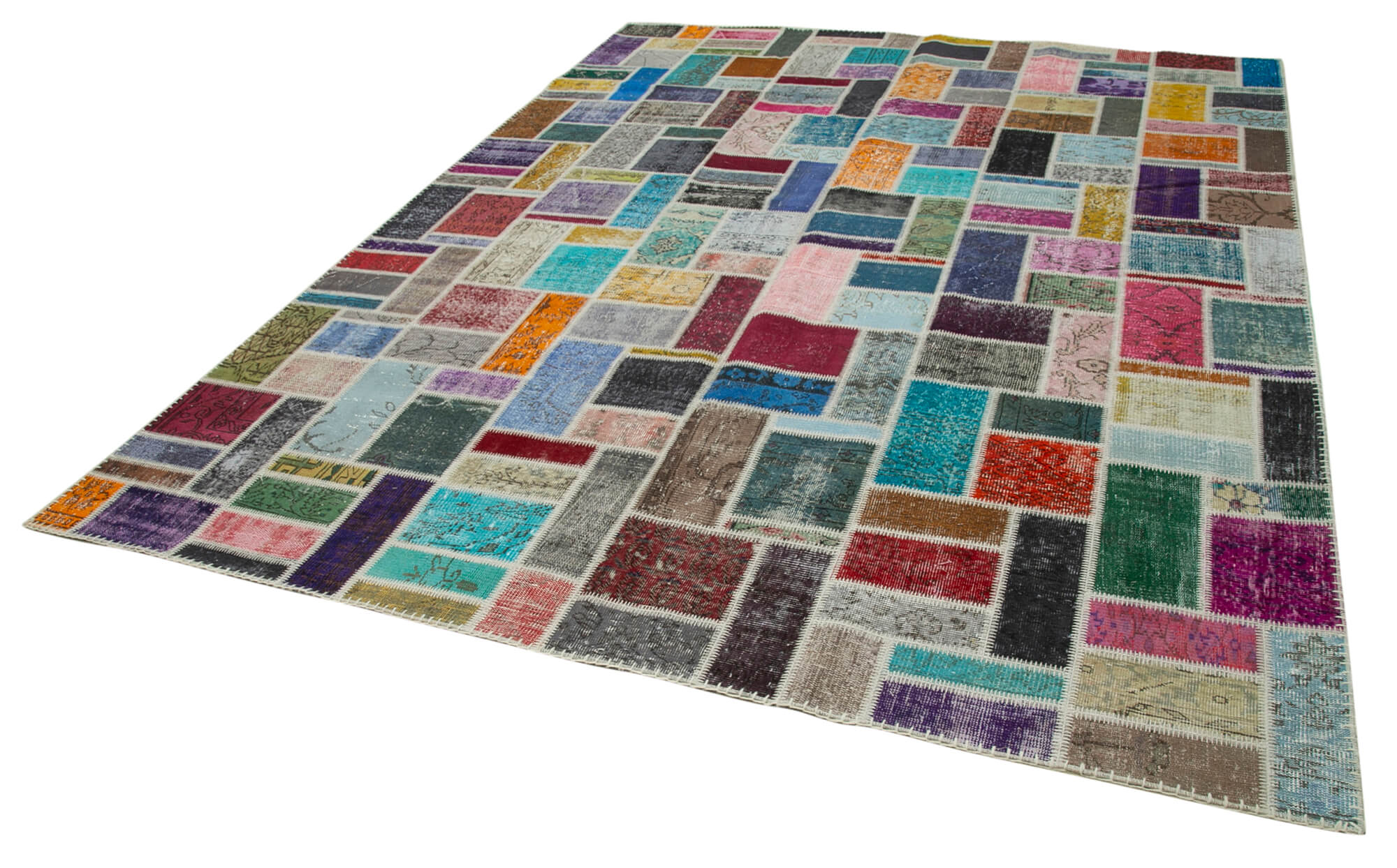 9x12 Multicolor Modern Patchwork Rug - 29683