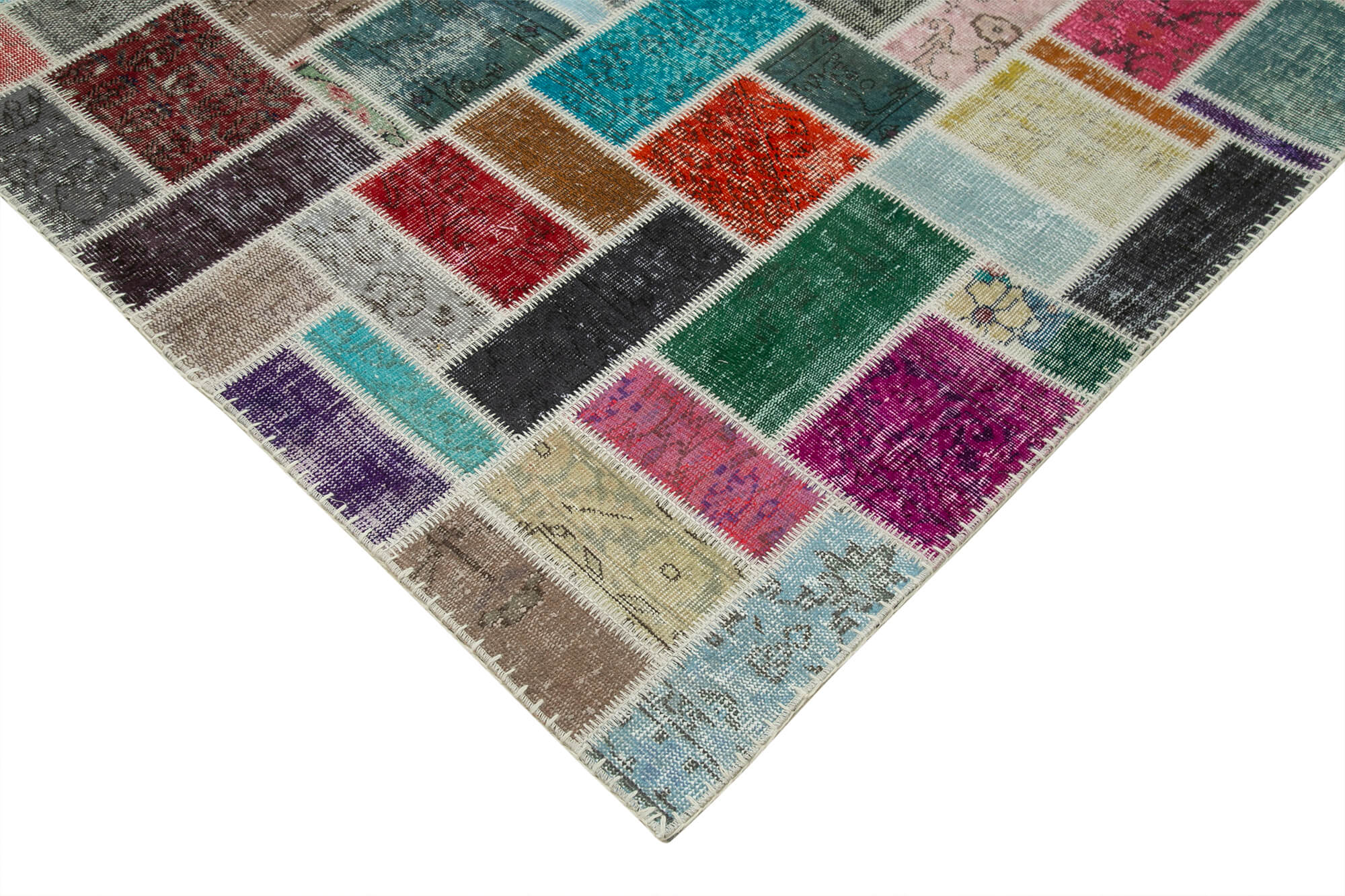 9x12 Multicolor Modern Patchwork Rug - 29683