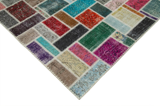 9x12 Multicolor Modern Patchwork Rug - 29683