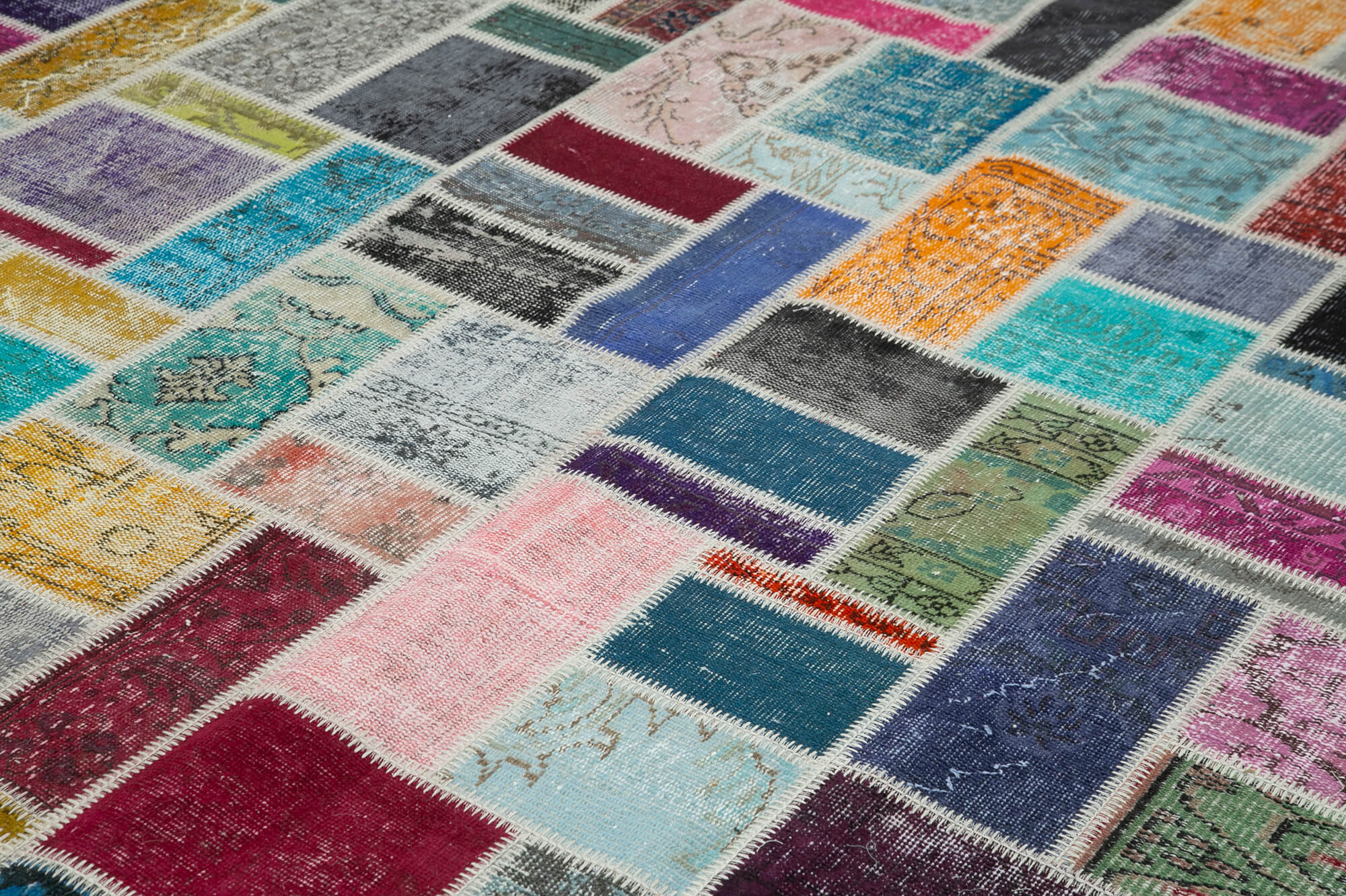 9x12 Multicolor Modern Patchwork Rug - 29683
