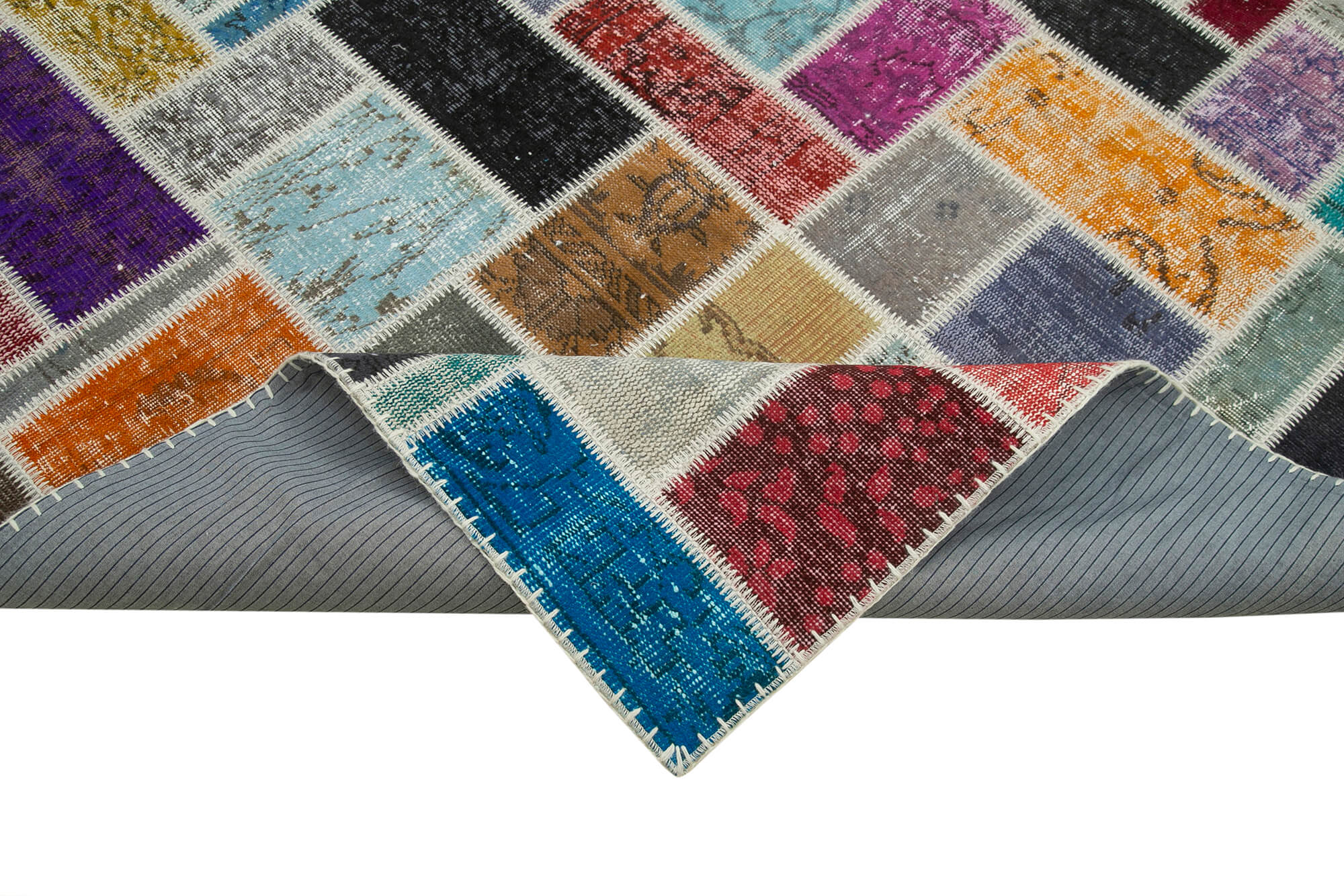 9x12 Multicolor Modern Patchwork Rug - 29683