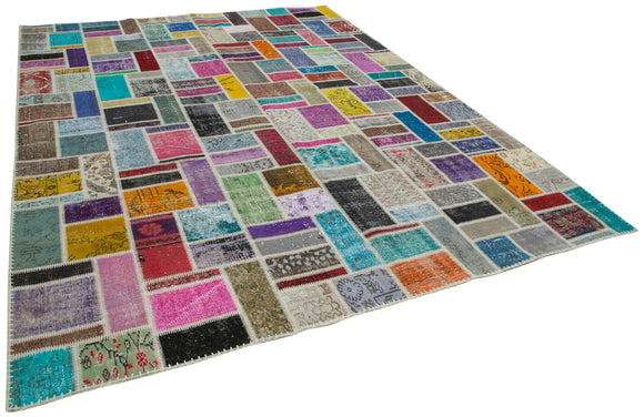 9x12 Multicolor Modern Patchwork Rug - 29687