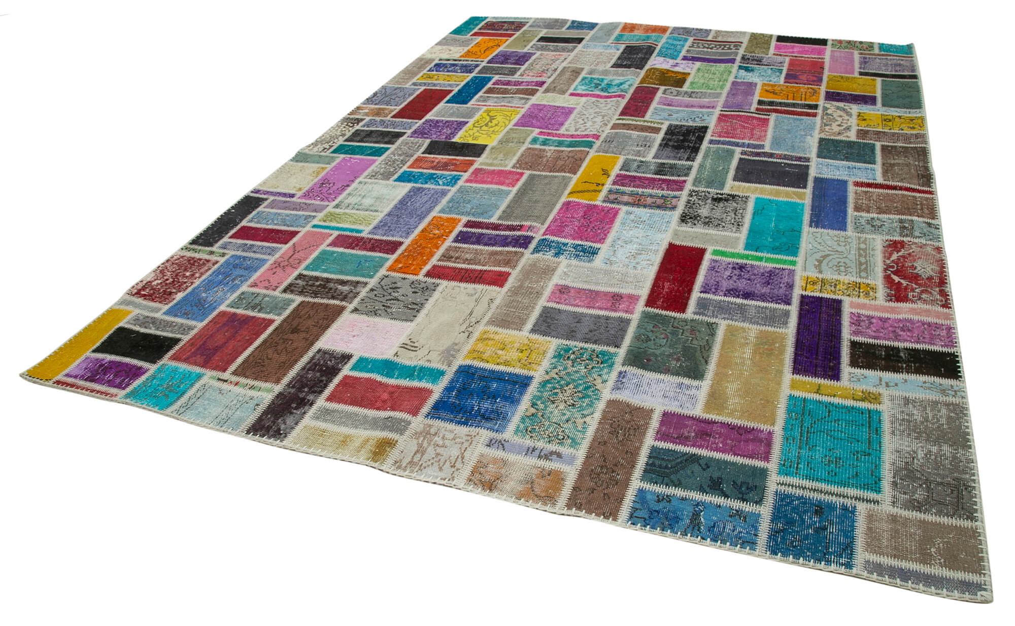 9x12 Multicolor Modern Patchwork Rug - 29687