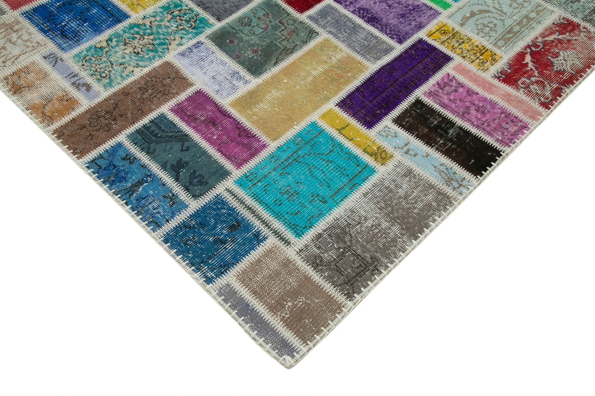 9x12 Multicolor Modern Patchwork Rug - 29687