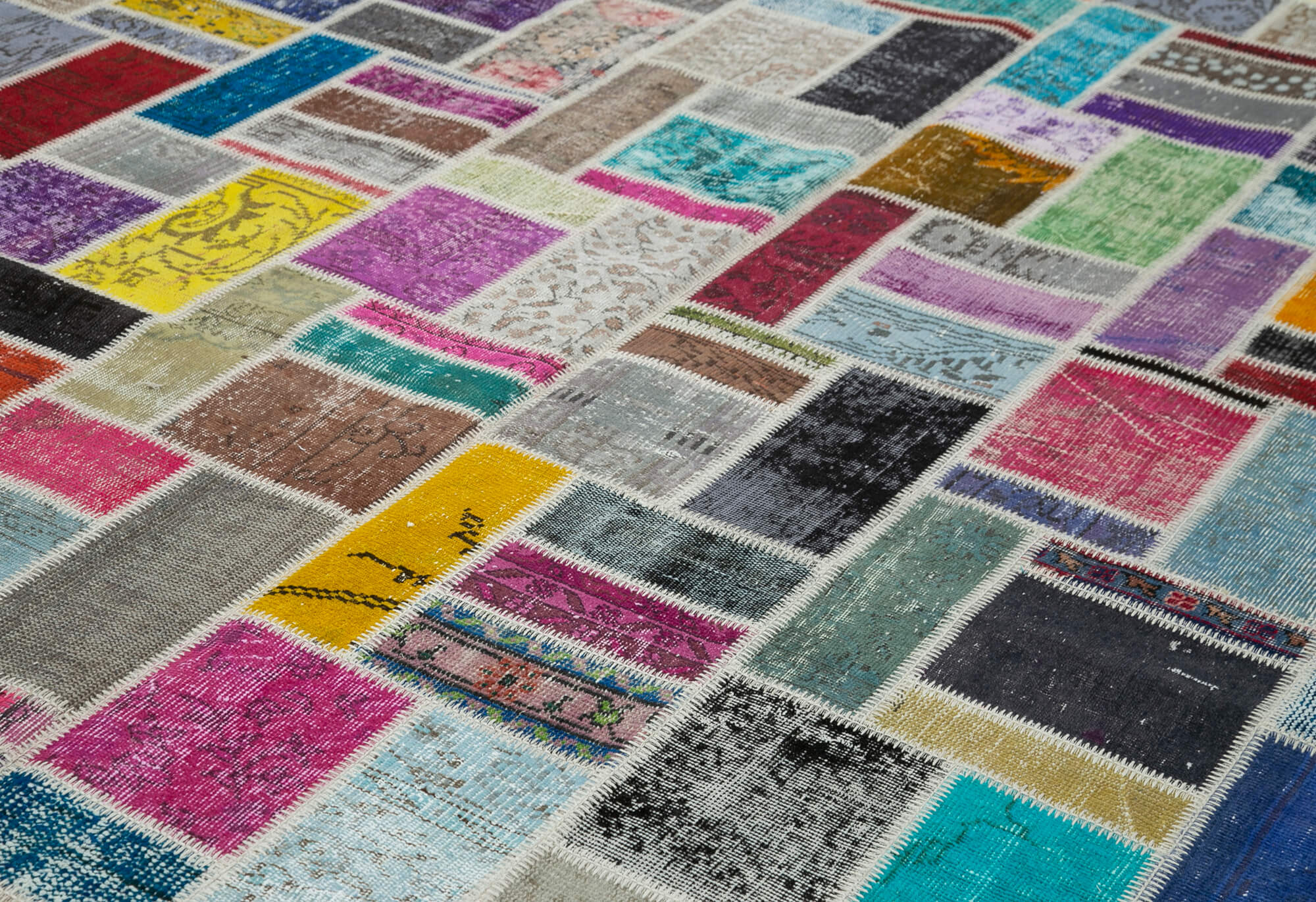 9x12 Multicolor Modern Patchwork Rug - 29687