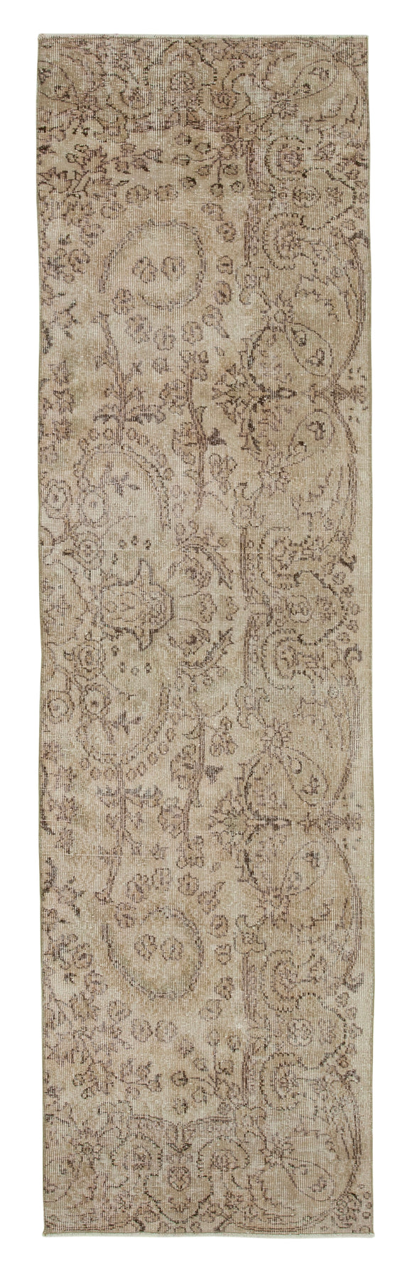 3x9 Beige Overdyed Runner Rug - 29705