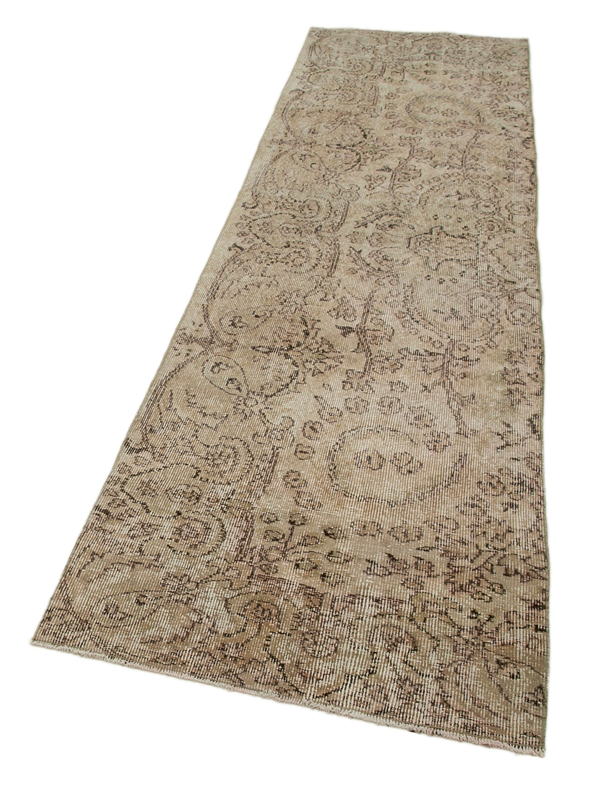 3x9 Beige Overdyed Runner Rug - 29705