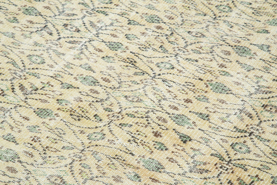 6x9 Beige Turkish Vintage Area Rug - 29768
