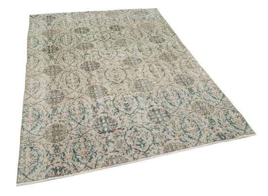 5x7 Beige Turkish Vintage Area Rug - 29798