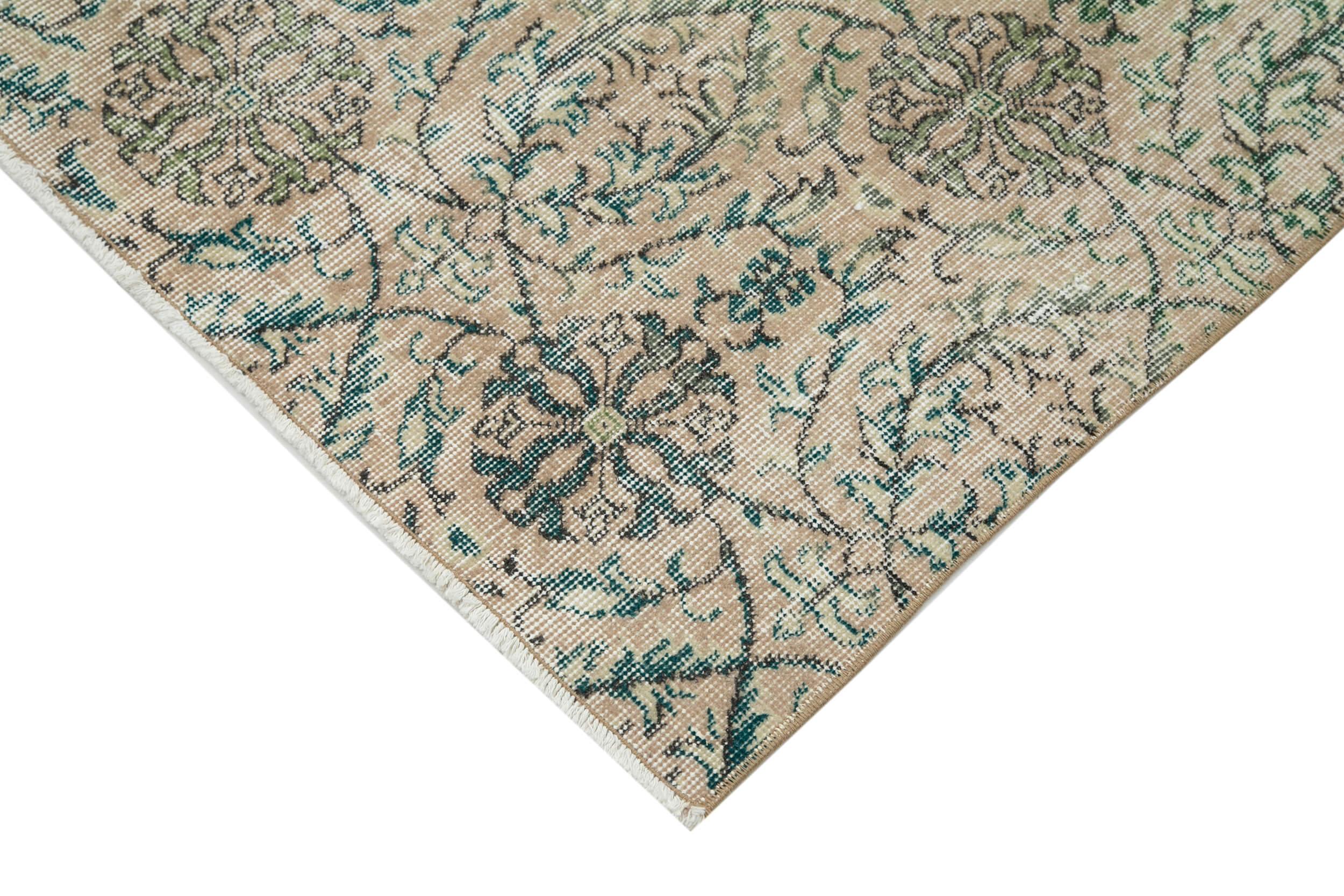 5x7 Beige Turkish Vintage Area Rug - 29798