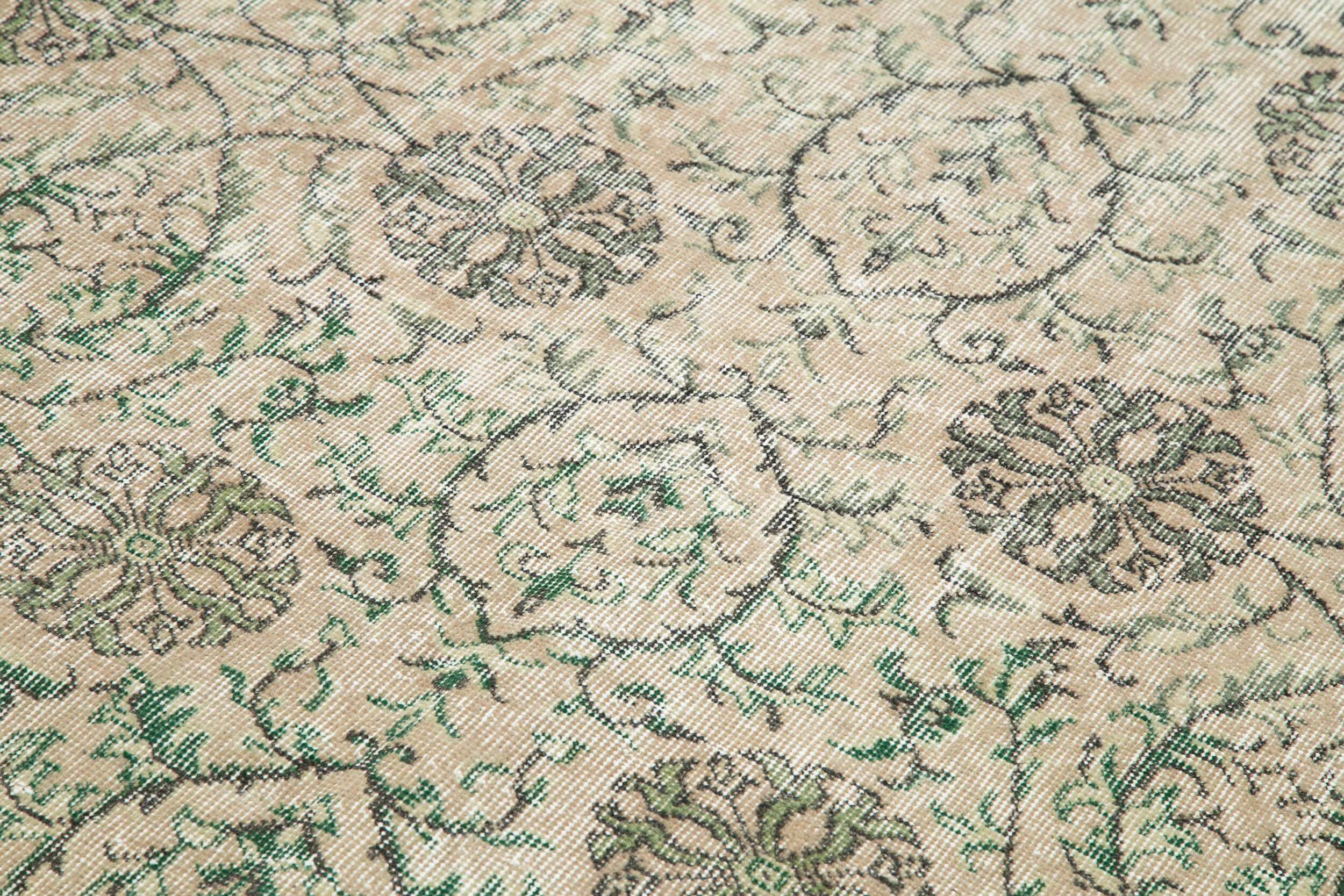 5x7 Beige Turkish Vintage Area Rug - 29798