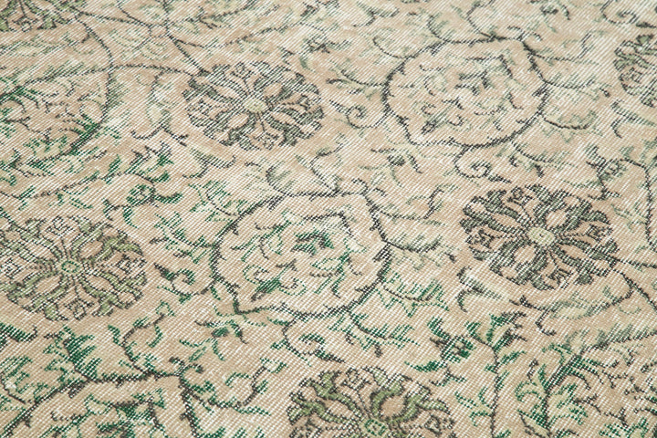 5x7 Beige Turkish Vintage Area Rug - 29798