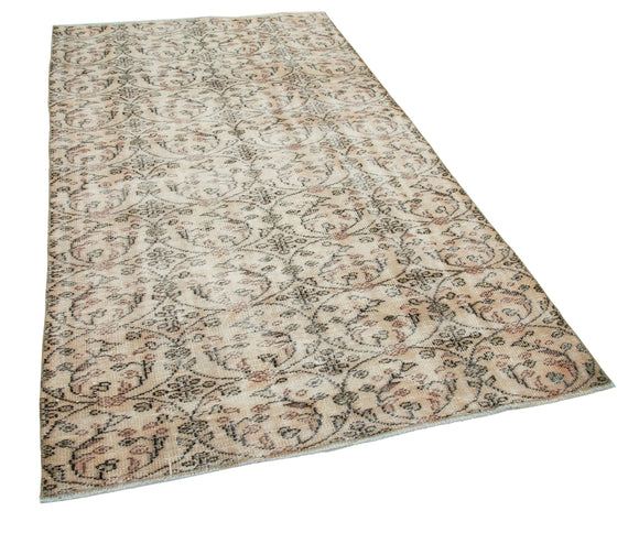 4x8 Beige Turkish Vintage Area Rug - 29810