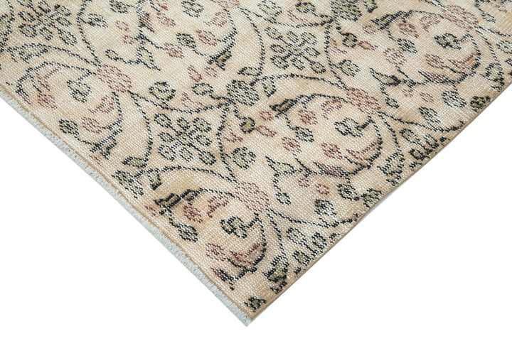 4x8 Beige Turkish Vintage Area Rug - 29810