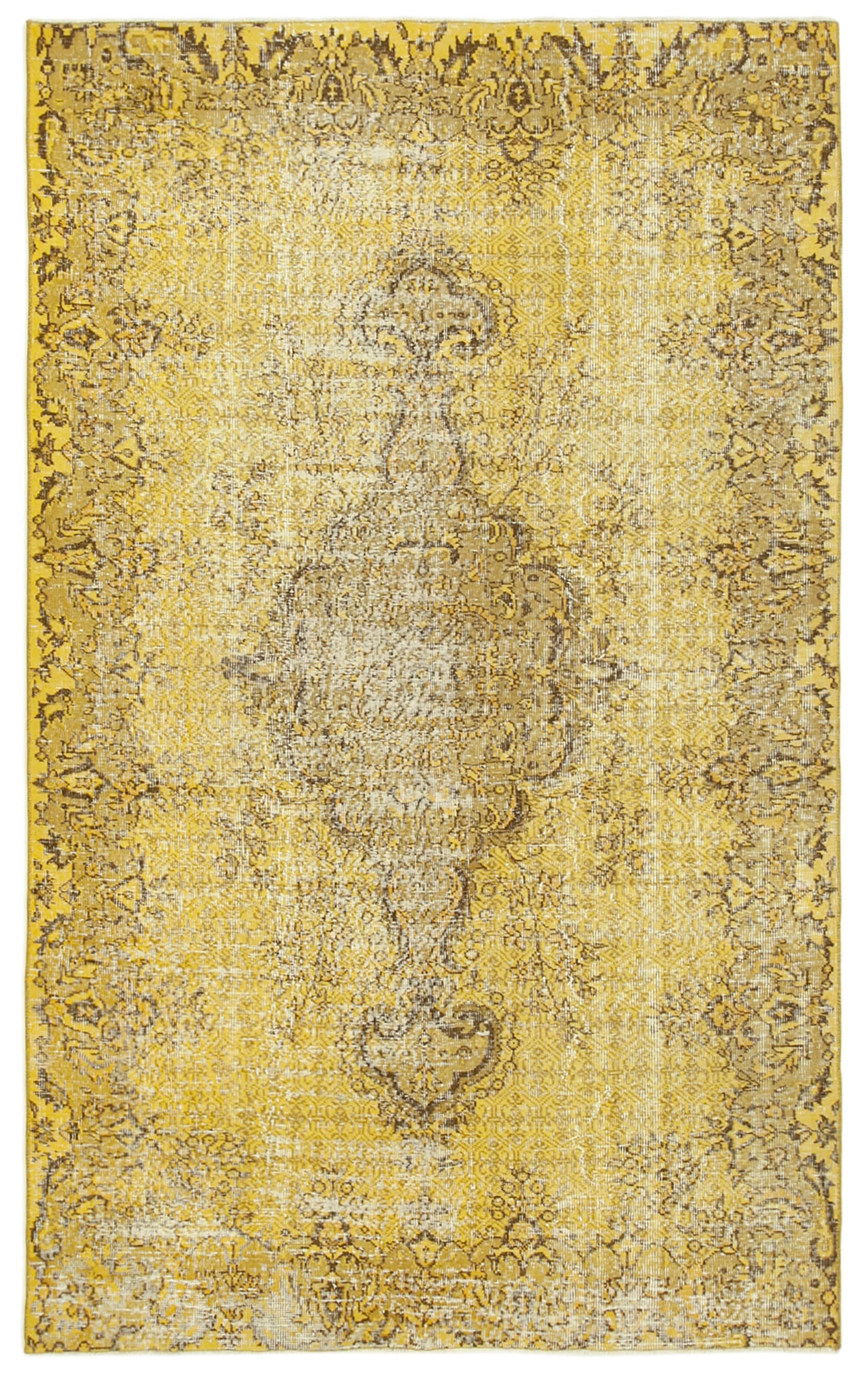 5x8 Yellow Overdyed Rug - 29880