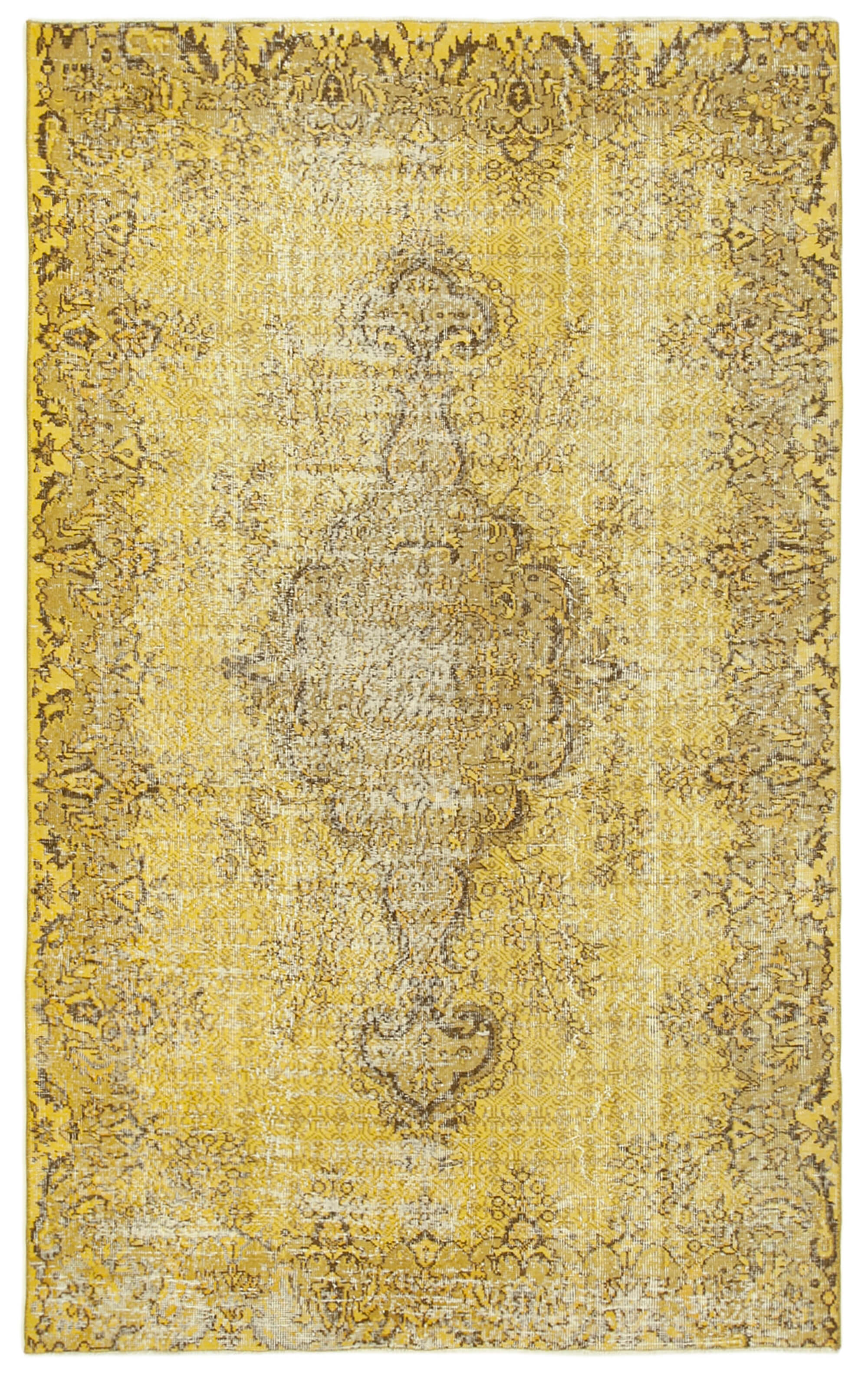 5x8 Yellow Overdyed Rug - 29880