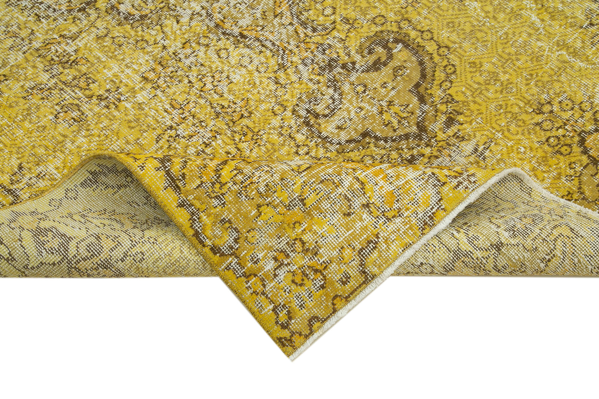 5x8 Yellow Overdyed Rug - 29880