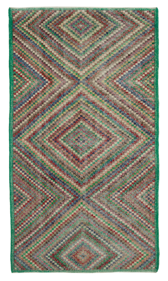 5x10 Multicolor Bohemian Rug  - 29946