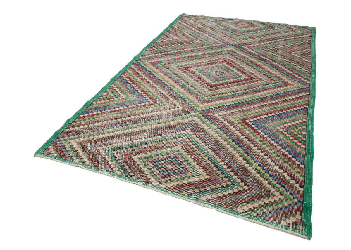 5x10 Multicolor Bohemian Rug  - 29946