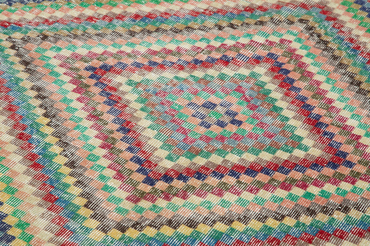 5x10 Multicolor Bohemian Rug  - 29946