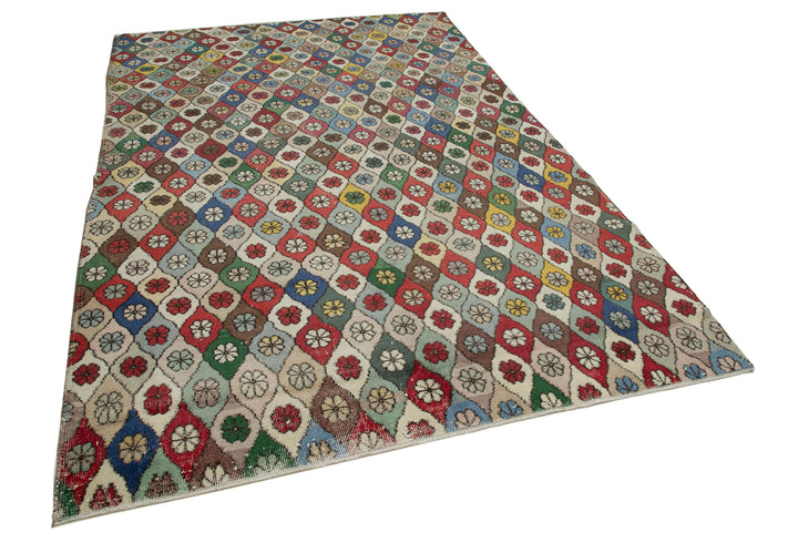 6x10 Multicolor Bohemian Rug  - 29992