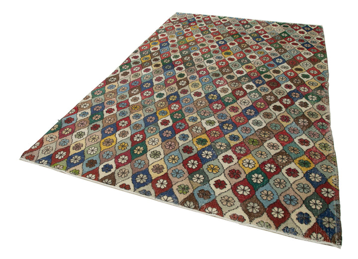 6x10 Multicolor Bohemian Rug  - 29992
