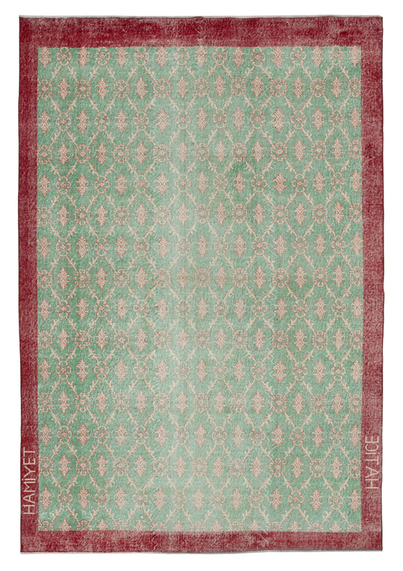 6x9 Green Bohemian Rug  - 29995