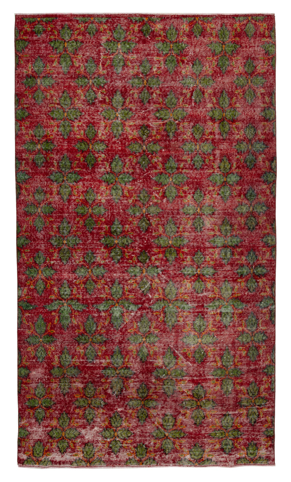 5x10 Red Bohemian Rug  - 30006