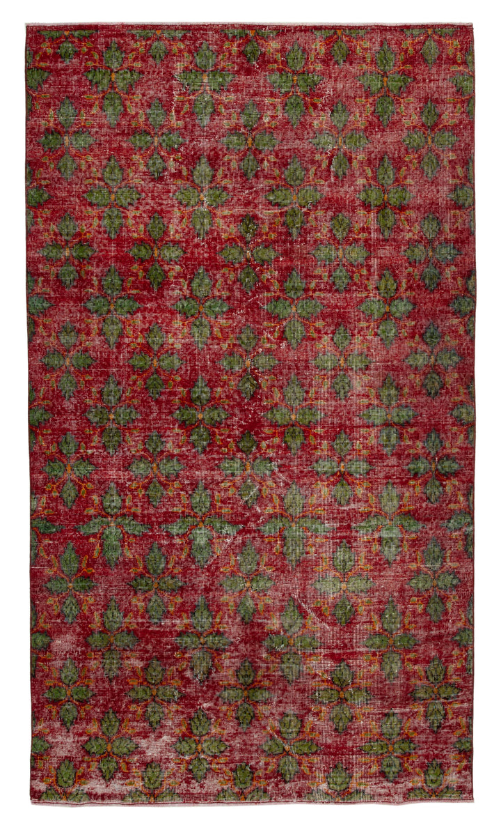 5x10 Red Bohemian Rug  - 30006