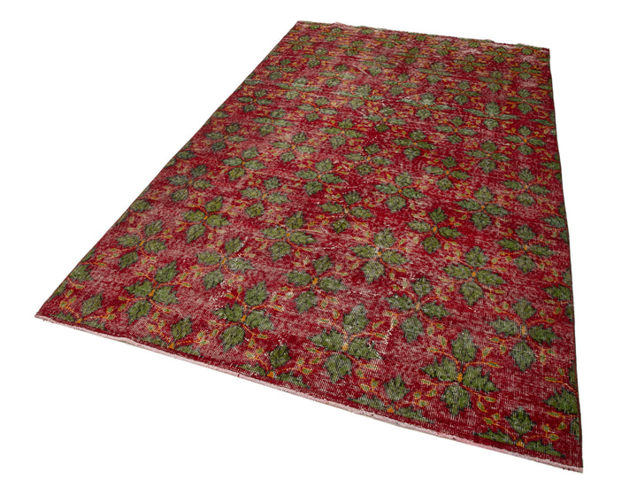 5x10 Red Bohemian Rug  - 30006