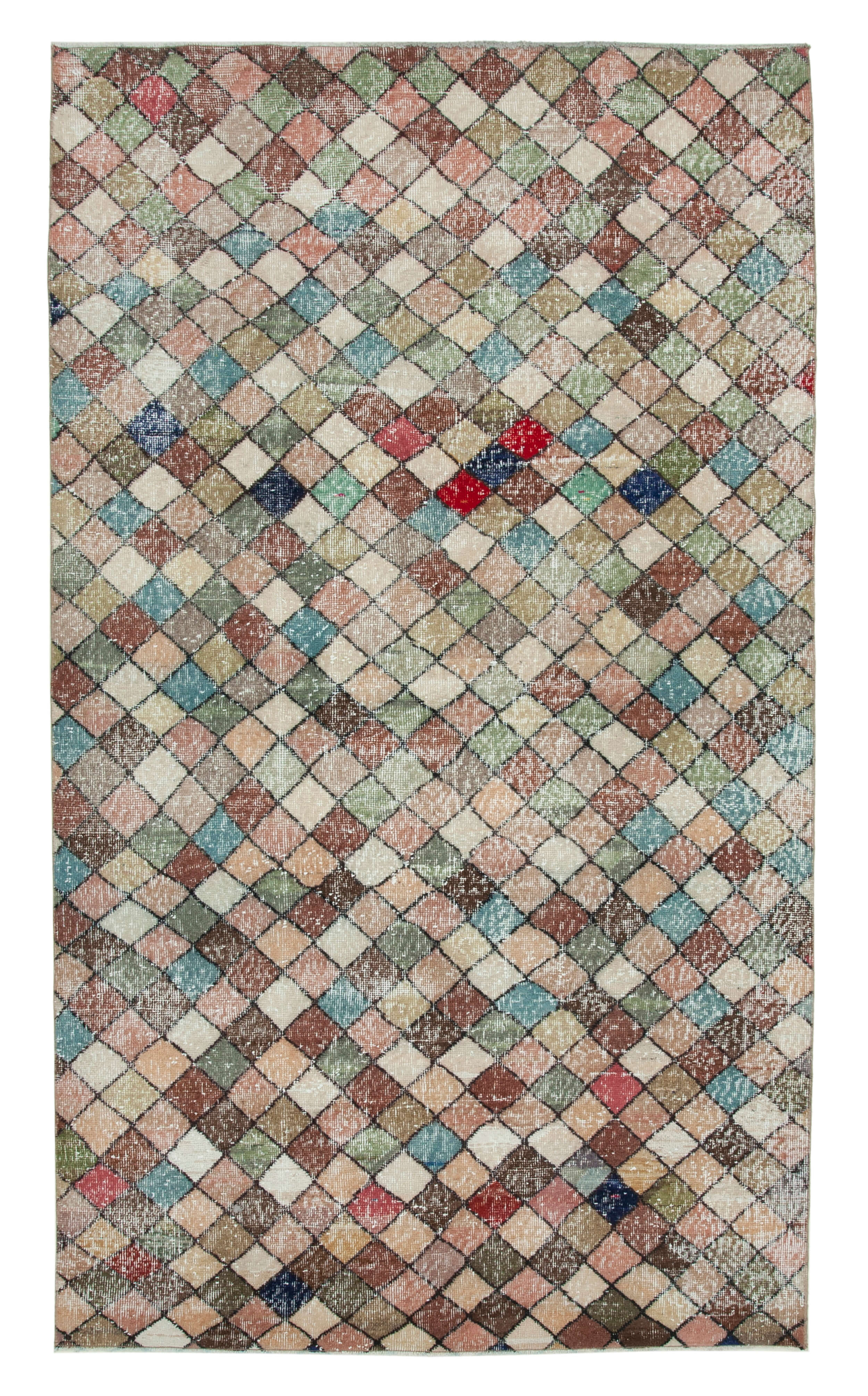 5x9 Multicolor Bohemian Rug  - 30018