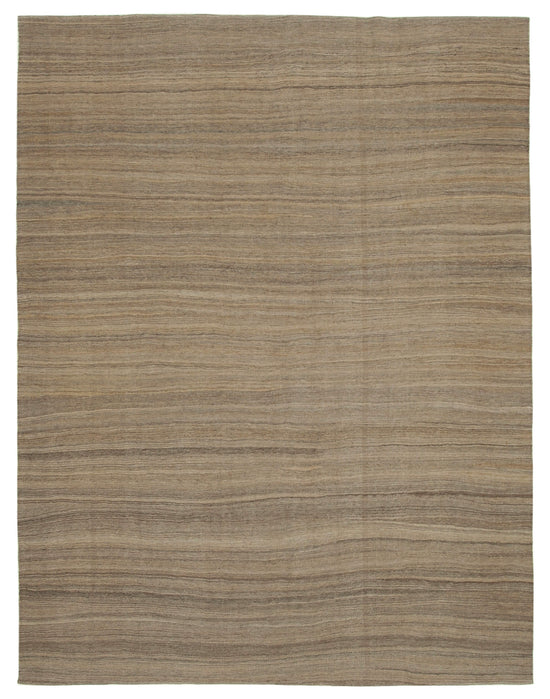 9x11 Brown Contemporary Kilim Rug - 30088