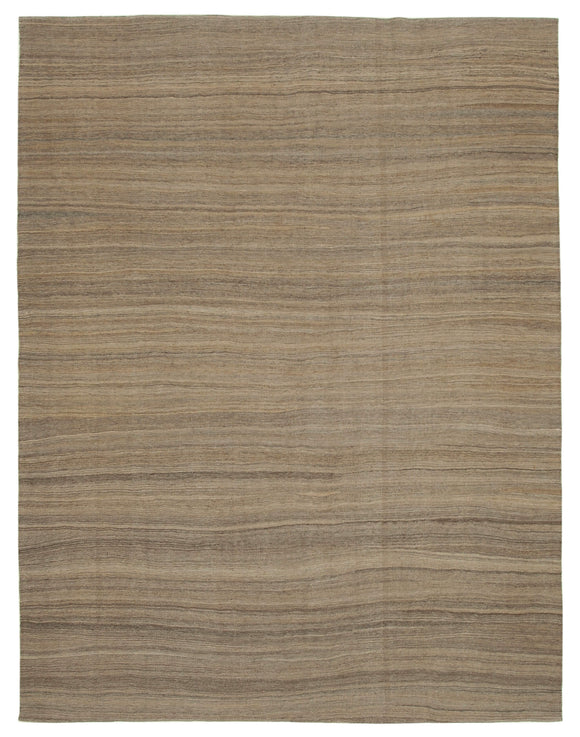 9x11 Brown Contemporary Kilim Rug - 30088